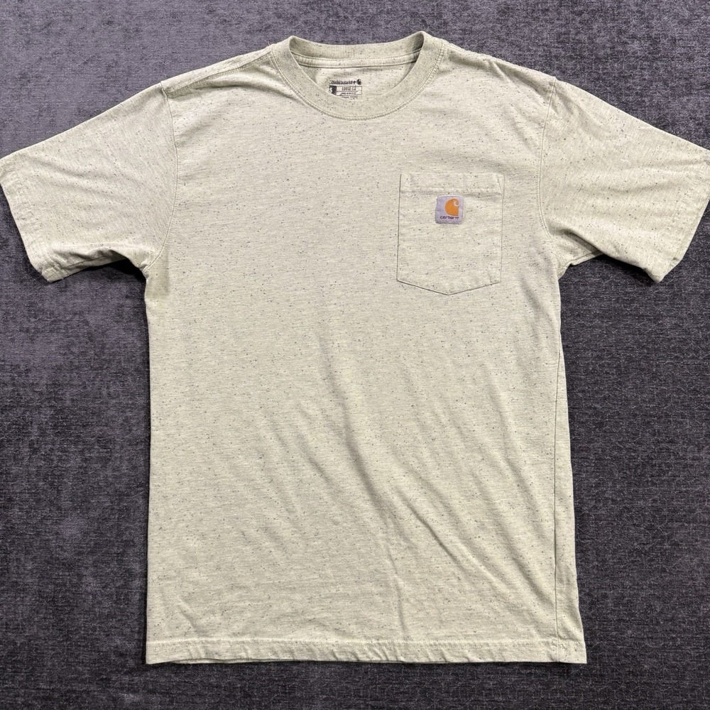 Carhartt Shirt Men's Small Green‎ Loose Fit Heavyweight Speckled Pocket K87G96